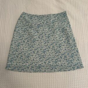 Princess Polly blue-green floral mini skirt